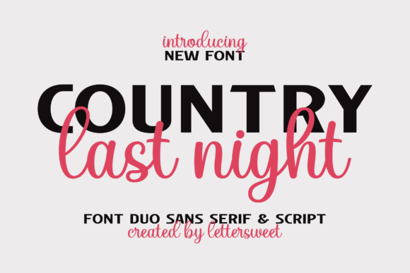 Country Last Night Duo: A Modern Typeface for Web Design