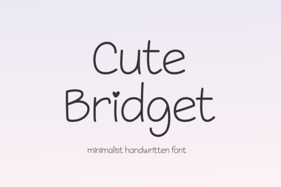 Cute Bridget: A Handwritten Typeface for Modern Web Design