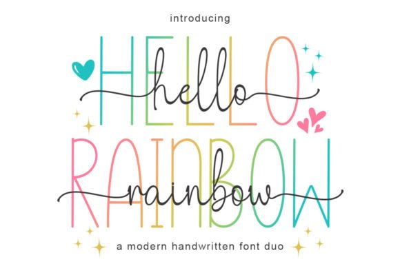 Hello Rainbow Duo: The Perfect Typeface for Crafters