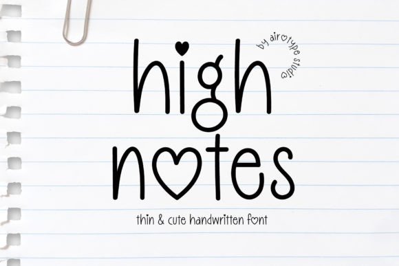 High Notes Font: A Playful Typeface for Small Business Branding