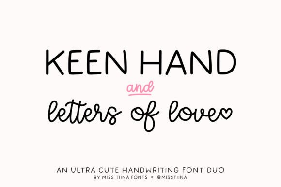 Keen Hand, Letters of Love Duo: A Font Pairing That Elevates Brand Identity