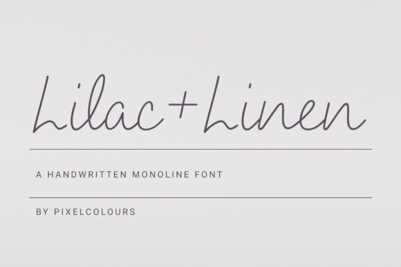Lilac and Linen: A Handwritten Font for Your Brand