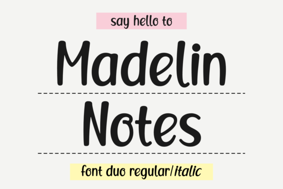 Madelin Notes: A Playful Handwritten Font for Editorial Design