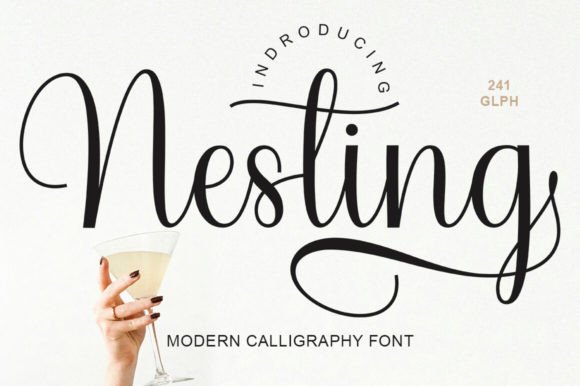 Nesting: A Serene Script Typeface for Editorial Design