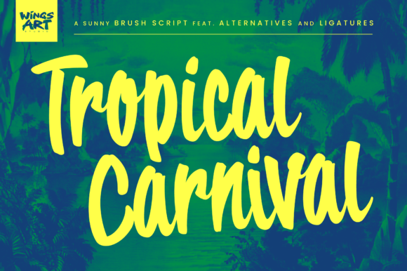 Tropical Carnival Font: Sunny Script for Makers